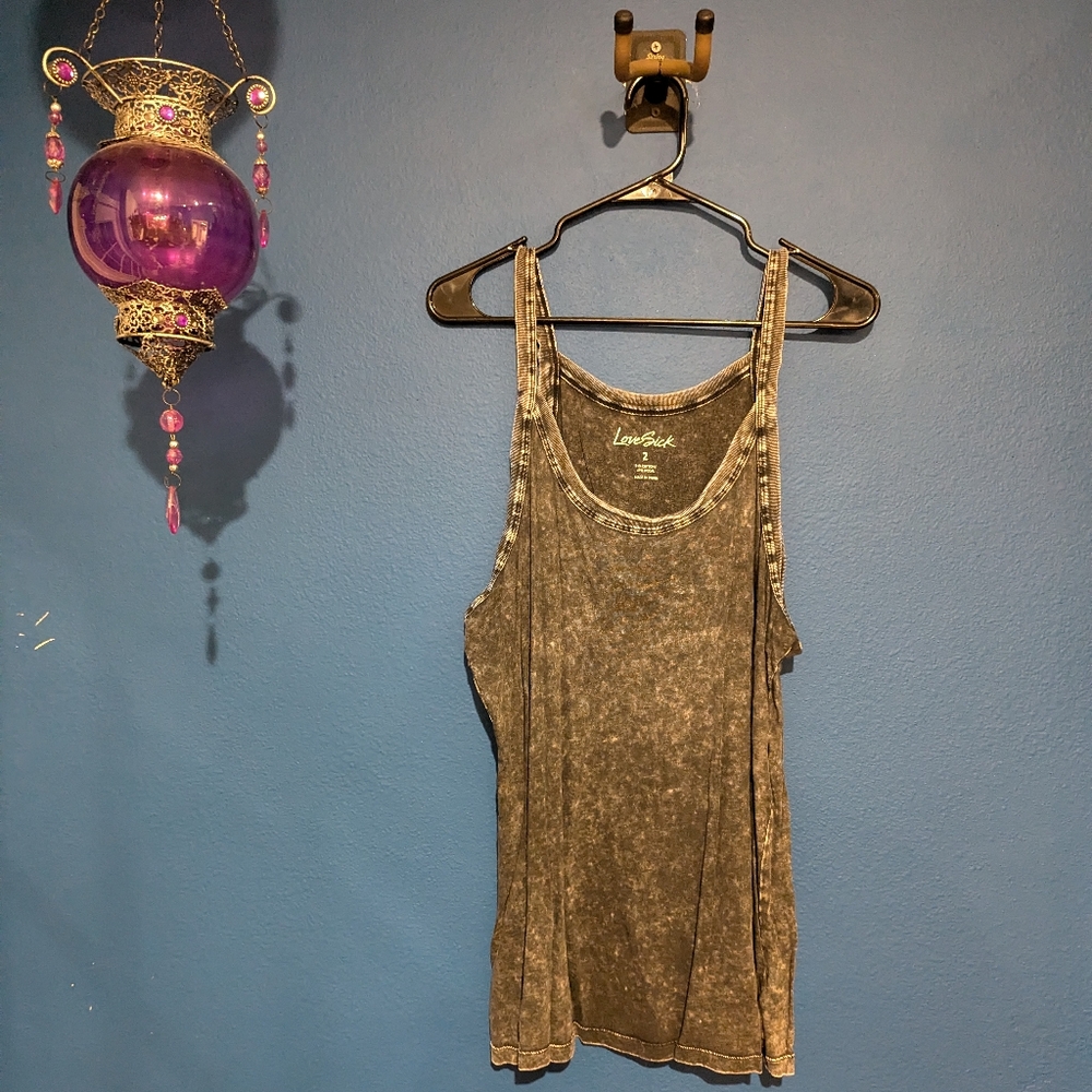 Torrid Love Sick Charcoal Tank Top